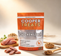 Sachet personnalisé en aluminium avec fermeture éclair pour emballage alimentaire, friandises lyophilisées pour chiens, bœuf et viande