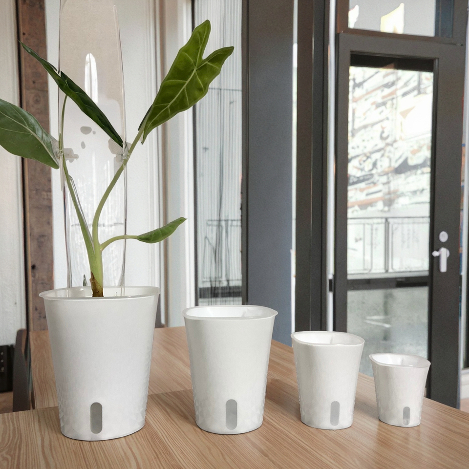 Multiple Sizes Home Garden Decoration Flower Planters Plastic Plant Self Watering Pot With Clear Inner Pot For Indoor Plants