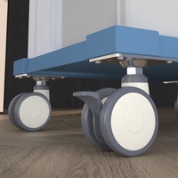 Roda Troli 3 4 Inch, Beban 60-80kg, untuk Mesin Makanan & Medis, Roda Putar Karet Elastis, Tugas Sedang-Berat