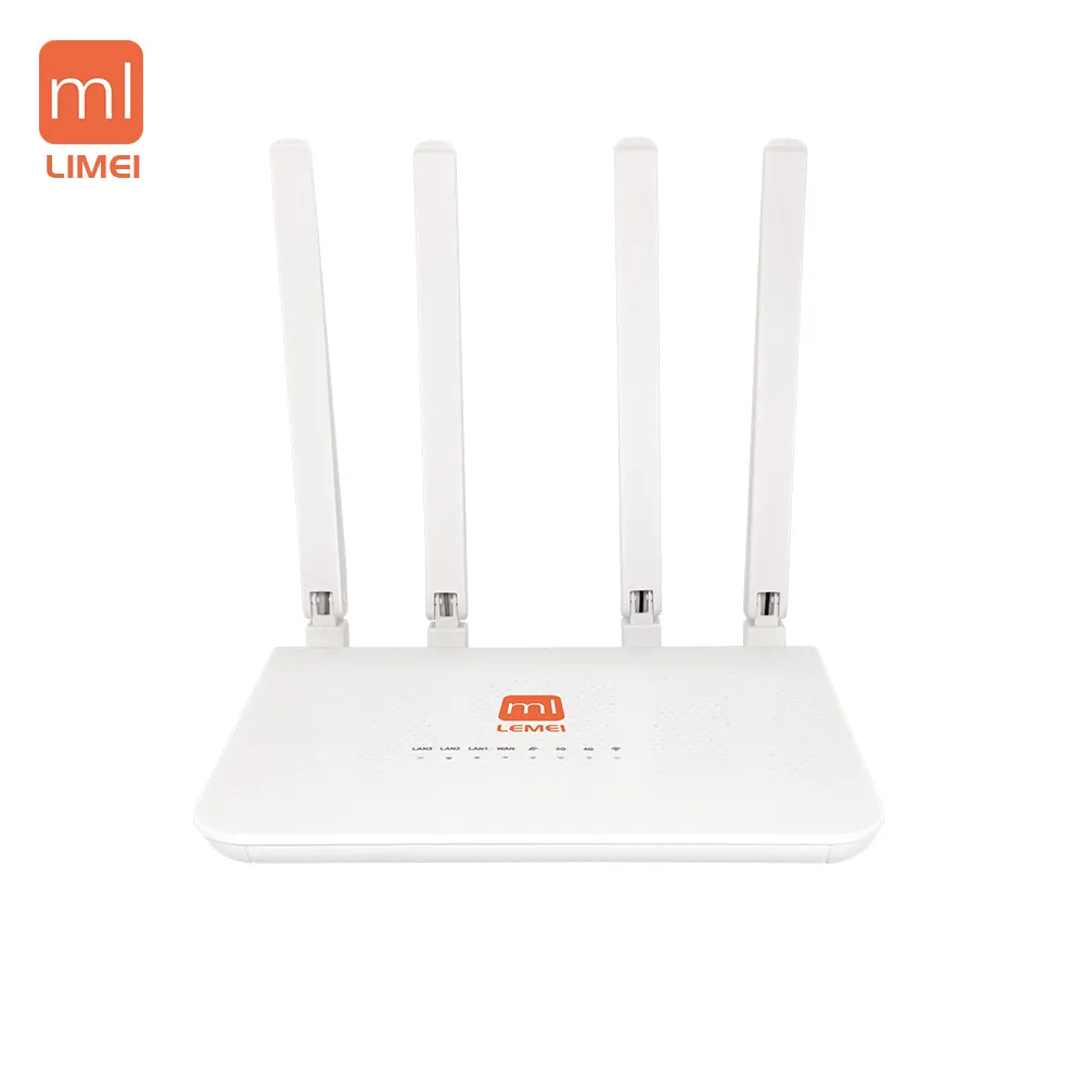 LiMei Portable Mesh 6 Antenna 2.4g 5G Dual Band Wifi Modem Vpn Network Router 3G 4G 5G Lte Wireless Routers With Sim Card Slot