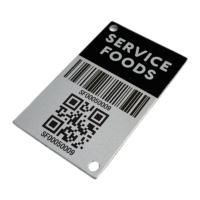 Etiqueta de Identificación Personalizada con Código QR Diversificado, Código Bidimensional, Número de Serie, Código Continuo, Placa de Identificación de Metal para Perros