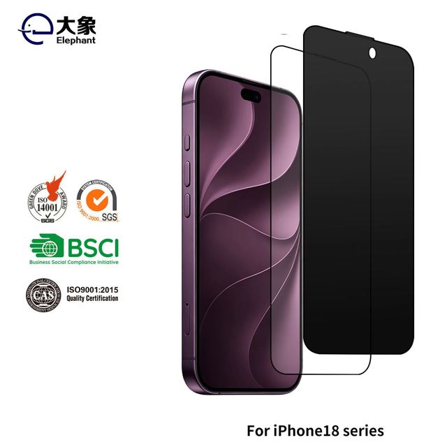 OEM Custom Silk Printing HD Clear Full Coverage Tempered Glass for iPhone 18 Ultra-Thin 9H Screen Protector for Mobile Phone