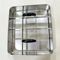 Ensemble de cuisson Tiramisu en acier inoxydable avec séparateur 9/12 grilles + moule rectangulaire, réutilisable pour cheesecake et mousse, idéal pour boulangerie et café