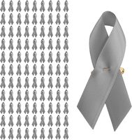 Ruban en satin 100 % polyester OKAY pour événements caritatifs de sensibilisation au cancer, campagnes de soutien aux survivants, fournitures de pin's et rubans de survie