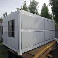 Maison préfabriquée mobile pliable de 20 pieds, conteneur de caravane portable, deux chambres, un salon, maison pliable préfabriquée