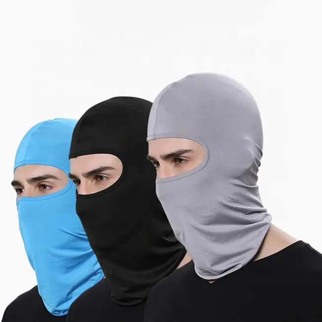 Kumaş pamuklu kumaş siyah hacker çocuk cagoule özelleştirilmiş koruyucu motosiklet balaclava kayak maskesi yüz kalkanı davlumbaz üreticisi