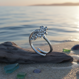 Horse Sea <b>Adjustable</b> <b>Ring</b> Animal Design Jewelry <b>Ring</b> Wholesale 925 <b>Silver</b> <b>Sterling</b> Women Jewelry - Product Image 3