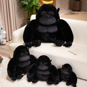 Peluche d'orang-outan noir réaliste et moelleuse, jouet en peluche de gorille tendance, <span class=keywords><strong>singe</strong></span> en peluche doux - Product Image 4