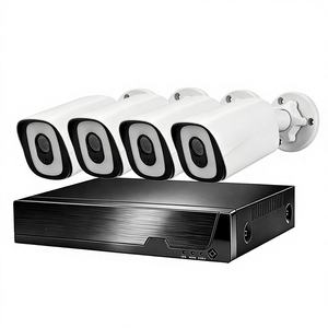 Kit de <span class=keywords><strong>surveillance</strong></span> CCTV 4 canaux POE NVR 8MP 4K HD avec caméra couleur vision nocturne extérieure type bullet et stockage sur disque dur - Product Image 1