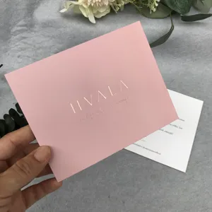 Low MOQ Wholesale Custom Free design paper card gold foil thank you for your order card small business card
