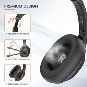 EKSA-auriculares <span class=keywords><strong>de</strong></span> oficina H2 con <span class=keywords><strong>Cable</strong></span>, cascos por encima <span class=keywords><strong>de</strong></span> la oreja con <span class=keywords><strong>Cable</strong></span> USB con micrófono <span class=keywords><strong>de</strong></span> cancelación <span class=keywords><strong>de</strong></span> ruido y llamada ENC - Product Image 5