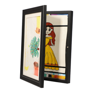 Wholesale Environment Friendly Kids Art Display <b>Frame</b> Custom Black MDF for Kid Art Work and Home Decoration Painting - Product Image 2