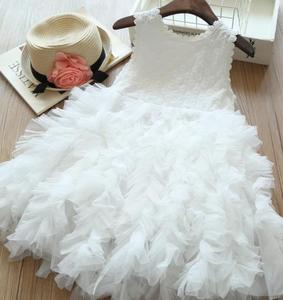 Vente en gros Robe pour petites filles Robe de princesse de soirée en tulle sans manches en dentelle florale - Product Image 3