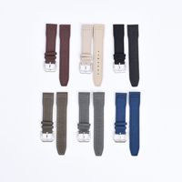 Bracelet de montre en toile tissée haute densité avec garniture en cuir, remplacement 20mm 21mm 22mm, vente en gros OEM ODM