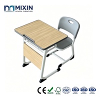 Meubles scolaires en bois, chaise et bureau pour élèves, design ergonomique, table et chaise individuelles pour la salle de classe, pour l'étude