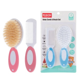 Venta al por mayor OEM bebé peine cepillo de plástico cepillo y peine bebé conjunto productos para el cuidado del cabello y la cabeza del bebé 9502 - Product Image 1