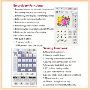 Computer <b>Sewing</b> 220/110V Automatic Household Embroidery <b>Machine</b> Multifunctional <b>Sewing</b> and Embroidery <b>Machine</b> Embroidery <b>Machine</b> - Product Image 4