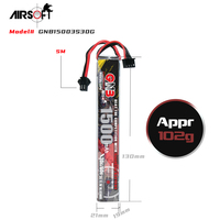 GNB GAONENG 1500MAH 3S 11.1V 30C 60C RC LiPo batterie AirSoft SM connecteur puissance de décharge élevée