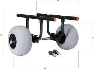 أنظمة برية من الألومنيوم للخدمة الشاقة منصة بعجلتين سهلة التشغيل أدوات عربة قوارب الكاياك والقوارب - Product Image 2