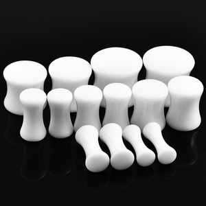 Pares de expansores de <span class=keywords><strong>oreja</strong></span> de acrílico blanco y negro dilataciones 3-30MM tapones para túneles de <span class=keywords><strong>oreja</strong></span> calibre de <span class=keywords><strong>oreja</strong></span> Piercing joyería mujeres hombres - Product Image 2