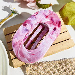 Pince à cheveux bec de canard à forte adhérence, en plastique PC, simple, ovale et plate, accessoire capillaire très vendu - Product Image 5