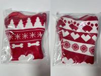 Chaussettes de Noël suspendues en forme d'os pour animaux de compagnie, en fibre acrylique, sacs cadeaux de Noël, vente en gros