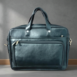 100% Genuine Leather Laptop Messenger Bags Custom Logo Print Waterproof Durable Large Capacity Multipurpose Use - Product Image 2