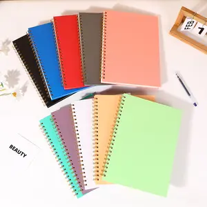 Simple Macron cuaderno de bobina de color sólido cubierta de carcasa dura creativa cuaderno de línea horizontal A4