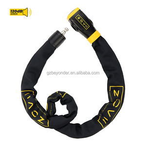 Candado de Cadena para <span class=keywords><strong>Bicicleta</strong></span> de Acero de Alta Calidad, Práctico, con Sistema de Alarma de 120db, <span class=keywords><strong>Antirrobo</strong></span>, Bloqueo Rápido y Fácil con un Solo Toque, 1200mm, IP67 - Product Image 3