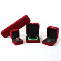 Boîte à bague en velours de luxe pour mariage, fiançailles, demande en mariage, étui à bijoux coloré de qualité supérieure, logo personnalisé en relief, petite boîte cadeau