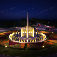 Fitur Air Multimedia Kolam Renang Luar Ruangan Kustom, Air Mancur Menari Bermusik untuk Proyek Plaza Park, Pemasangan di Lokasi