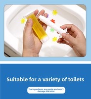 Gel Nettoyant WC Aromatique en Tampon, Nettoyant Automatique pour Cuvette de Toilettes en Forme de Fleur, Éliminateur d'Odeurs de Salle de Bain, Gel Parfumé Frais