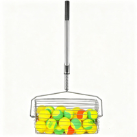 Ramasseur de balles roulant réglable en acier inoxydable pour tennis, golf et pickleball
