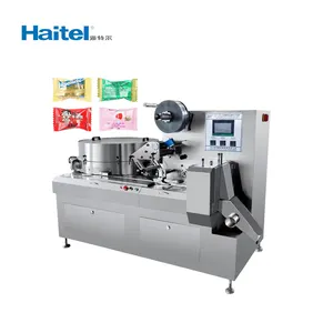 Haitel High speed wafer biscuits/cake/candy chocolate bar pillow type automatic flow servo packing machine suppliers