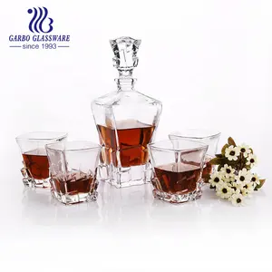 Presente personalizado caixa embalagem vidro whisky decanter estoque vidro vodka decanter cristal óculos mix vinho bebendo conjunto vidraria