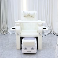Chaise de massage pédicure LED avec jet pour les pieds, table latérale et prise intégrée, inclinable, pour salon de beauté - Vente chaude directe usine