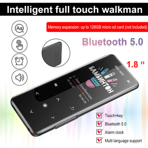เครื่องเล่น MP3 ขนาดพกพา หน้าจอสัมผัส 1.8 นิ้ว รองรับ Micro SD ในตัว เสียงคุณภาพสูง 5.0 Hi-Fi วิทยุ FM เครื่องบันทึกเสียงอีบุ๊ก รองรับไฟล์ FLAC/WAV/AVE - Product Image 2