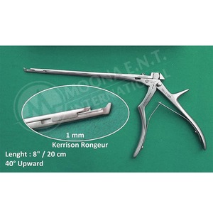Kerrison Rongeur à pointe inclinée à 40 degrés, 1 mm, 8 pouces de longueur, instrument chirurgical MI-KR-0009 certifié CE pour usage orthopédique et neurochirurgical - Product Image 1