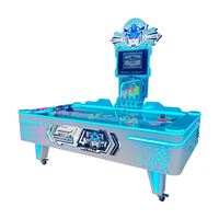 Table de jeu de hockey aérien commerciale avec système de cartes, machine d'arcade, marqueur numérique, équipement de divertissement compétitif, jeu d'arcade