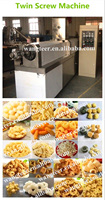Machine à extruder les snacks de maïs et riz, industrielle, à vis simple ou double, 55kg/h, 100kg/h, 150kg/h, pour la fabrication de maïs soufflé et de snacks - Offre Spéciale