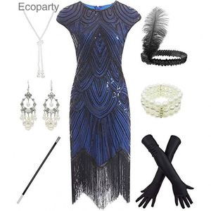 Great Gatsby 1920S flapper <span class=keywords><strong>charleston</strong></span> Robe đen Ombre Kim Loại chuỗi Bodycon Câu lạc bộ ăn mặc sàn chiều dài tự nhiên sexy bên Vestido - Product Image 2