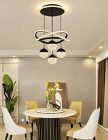 Moderne Minimaliste Restaurant Led Chambre Escalier Creative Lustre Lumière De Luxe Salon Maison Lampe