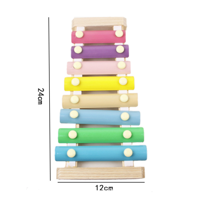 Infant children wooden Toys Rainbow on piano early education baby educational musical instrument toy 1-2-3 years old small