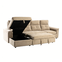 Canapé-lit moderne pour salon, canapé convertible, fauteuil, canapé d'angle en forme de L, canapé-lit escamotable, fabricant et fournisseur avec rangement.