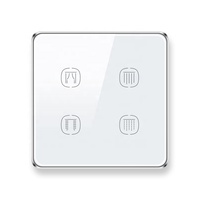 Zigbee Tuya hidup cerdas, tirai pintar alexa kompatibel dengan 2 arah, kontrol suara