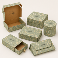Boîte d'expédition en carton ondulé kraft avec logo personnalisé, papier d'art de qualité supérieure, emballages cadeaux pour l'e-commerce, vêtements, fleurs, cosmétiques