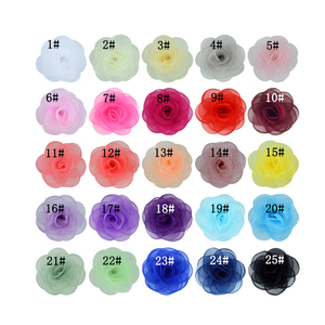 Coloré 3D mousseline de soie <span class=keywords><strong>fleur</strong></span> patchs 10cm décoration bricolage maille <span class=keywords><strong>tissu</strong></span> <span class=keywords><strong>fleur</strong></span> <span class=keywords><strong>pour</strong></span> bandeau/broches/chaussures/<span class=keywords><strong>robe</strong></span> - Product Image 1