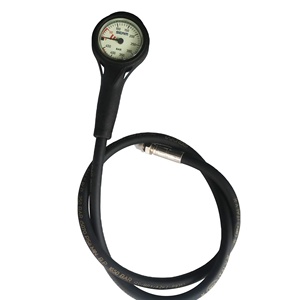 Manómetro de Buceo SEAM PG-01S, 0-450 <span class=keywords><strong>Bar</strong></span>, Consola Única, Esfera Luminosa, Alta Presión, Latón Cromado, Goma - Product Image 2