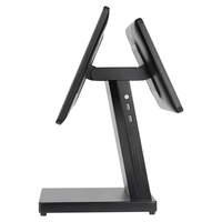 Terminal POS de Doble Pantalla al por Mayor de Fábrica POFX, Pantalla Táctil Principal de 15.6 Pulgadas + Pantalla para Clientes de 11.6 Pulgadas, Lector de Tarjetas MSR, OEM ODM POS