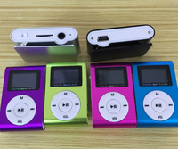 Mini lecteur MP3 avec écran / carte TF (non incluse) Clip métallique Walkman étudiant Cadeau Vente en gros Écouteurs USB 3,5 mm Enregistreur vocal